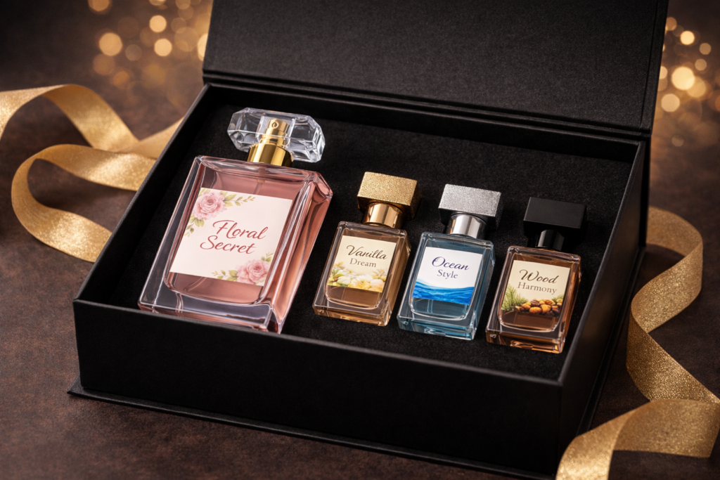 Zestaw prezentowy perfumy + miniatury